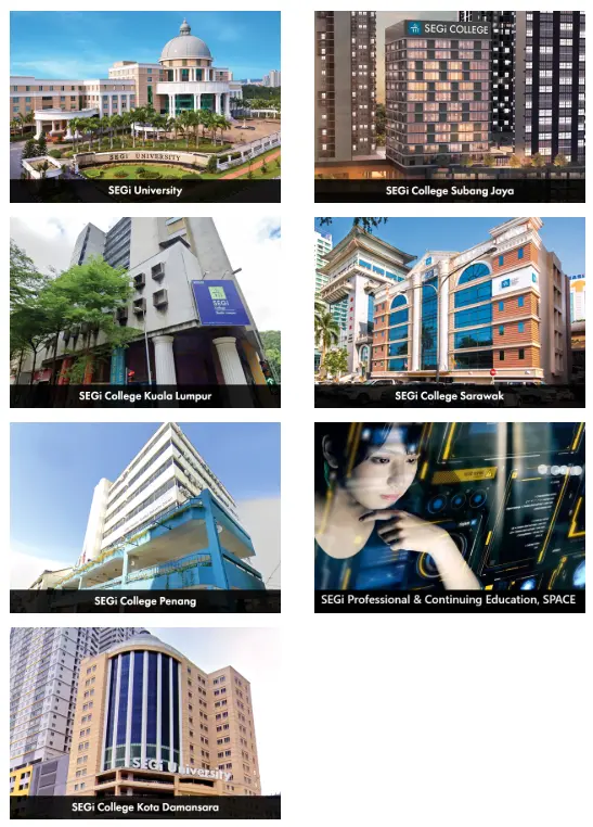 campuses of SEGi University Campuses of SEGi Unviersity