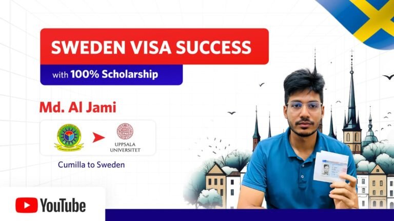 Sweden visa success of Md Al Jami - Career Paths