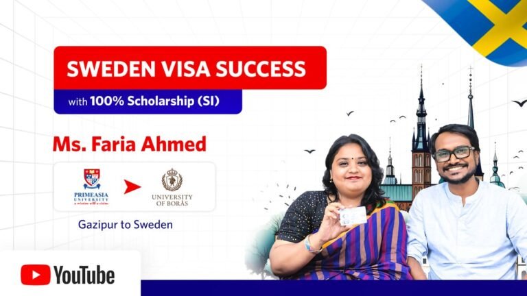 Sweden visa success of Faria Ahmed - Career Paths
