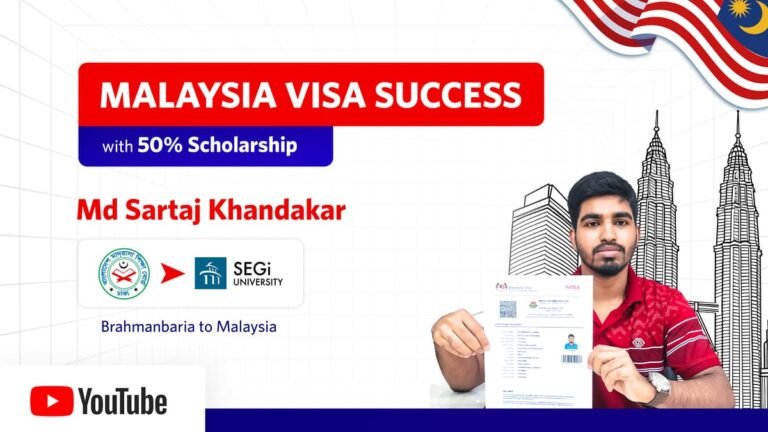 Malaysia visa success of Md Sartaj Khandakar - Career Paths