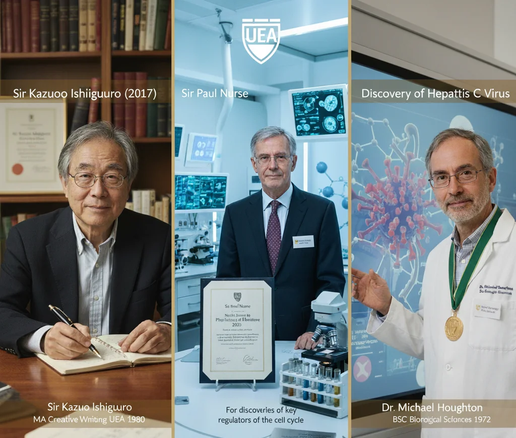 The three Nobel Prize winners from UEA