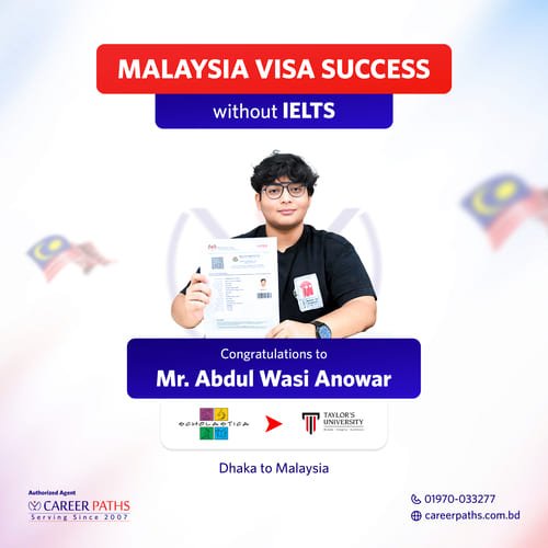 Malaysia student visa Success of Abdul Wasi Anowar