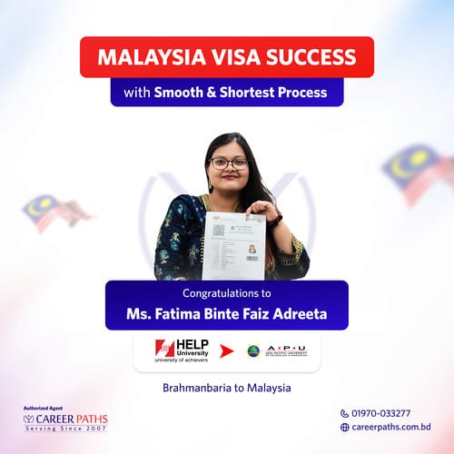 Malaysia student visa Success of Fatima-Binte-Faiz-Adreeta