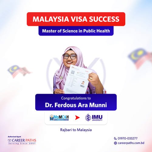 Malaysia student visa Success of Ferdous-Ara-Munni