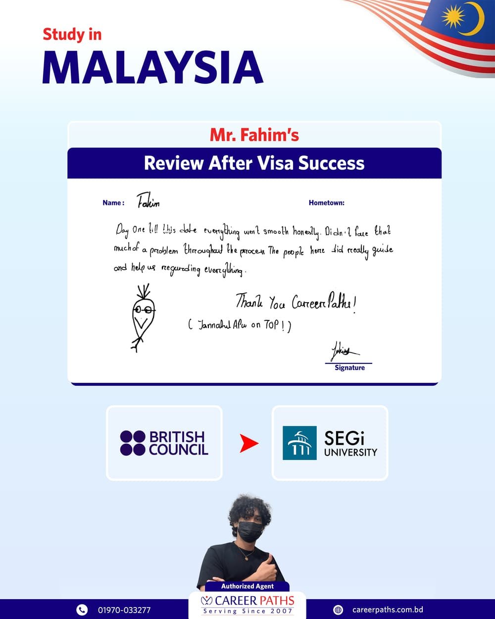 Fahim Written Review After Getting Sweden Student Visa